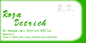 roza detrich business card